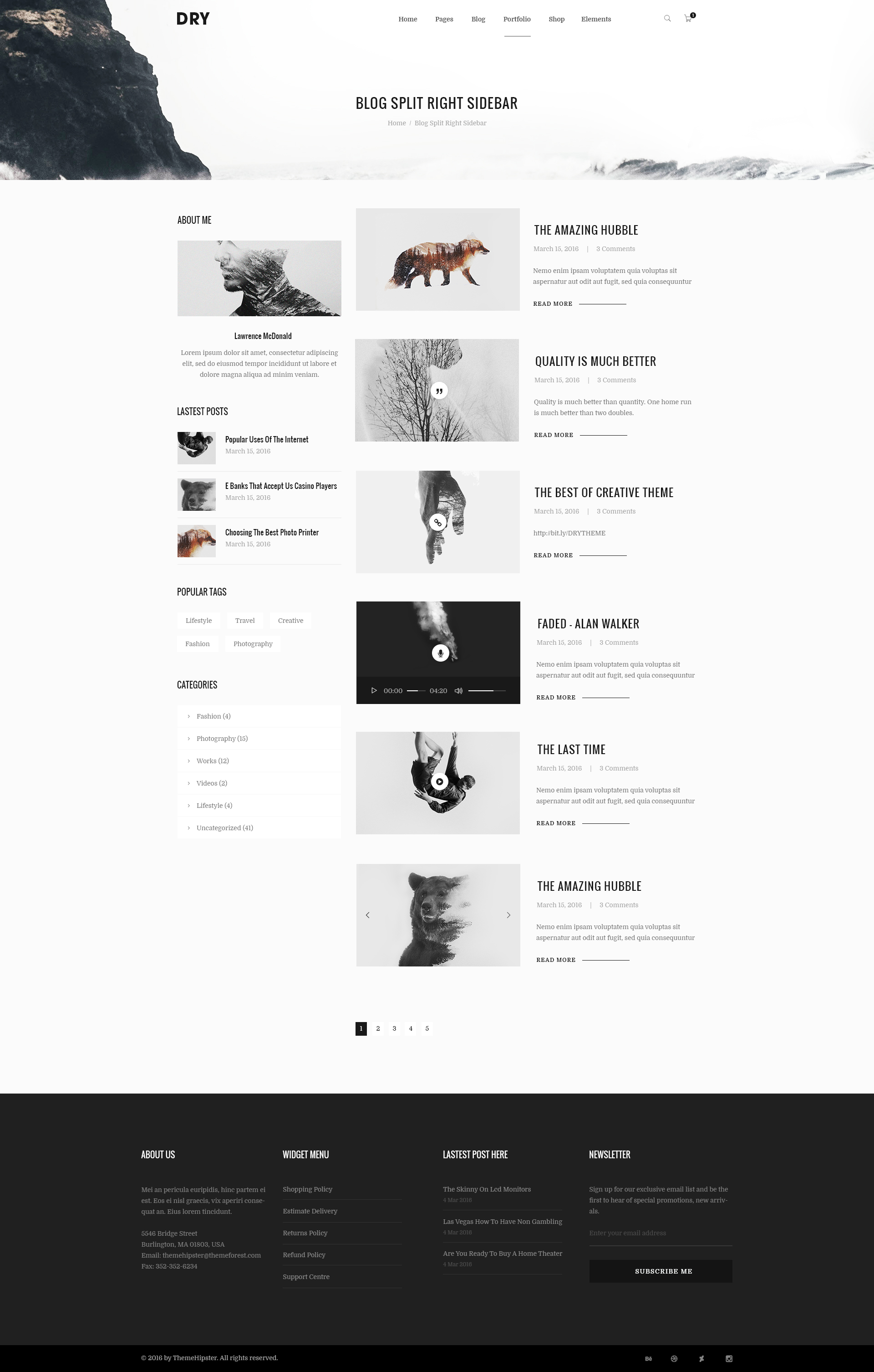 DRY - Modern & Creative Multiconcept Theme by ThemeHipster | ThemeForest