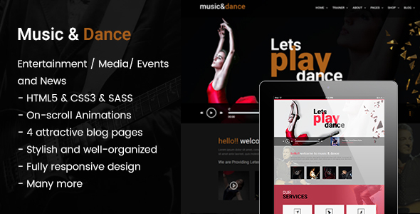 Music and Dance - ThemeForest 16889398