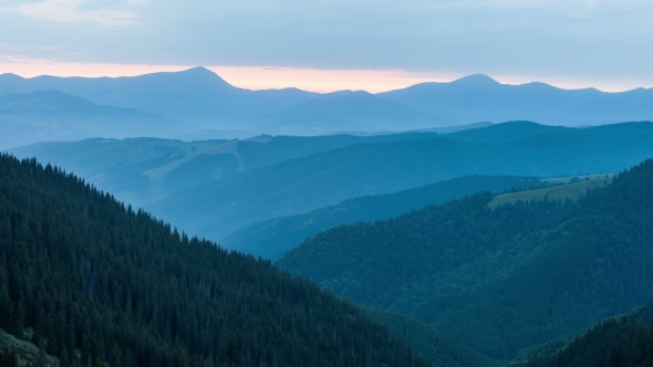 Black Stormy Sky In The Rain In The Mountains. alt