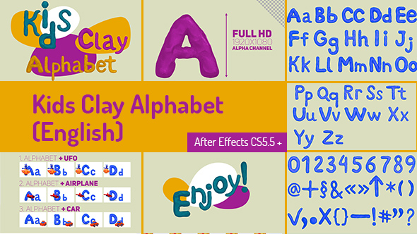 Kids Clay Alphabet (English)
