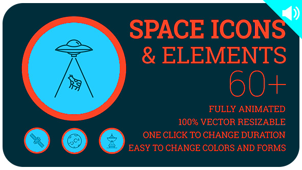Space Animated Icons - VideoHive 16893707