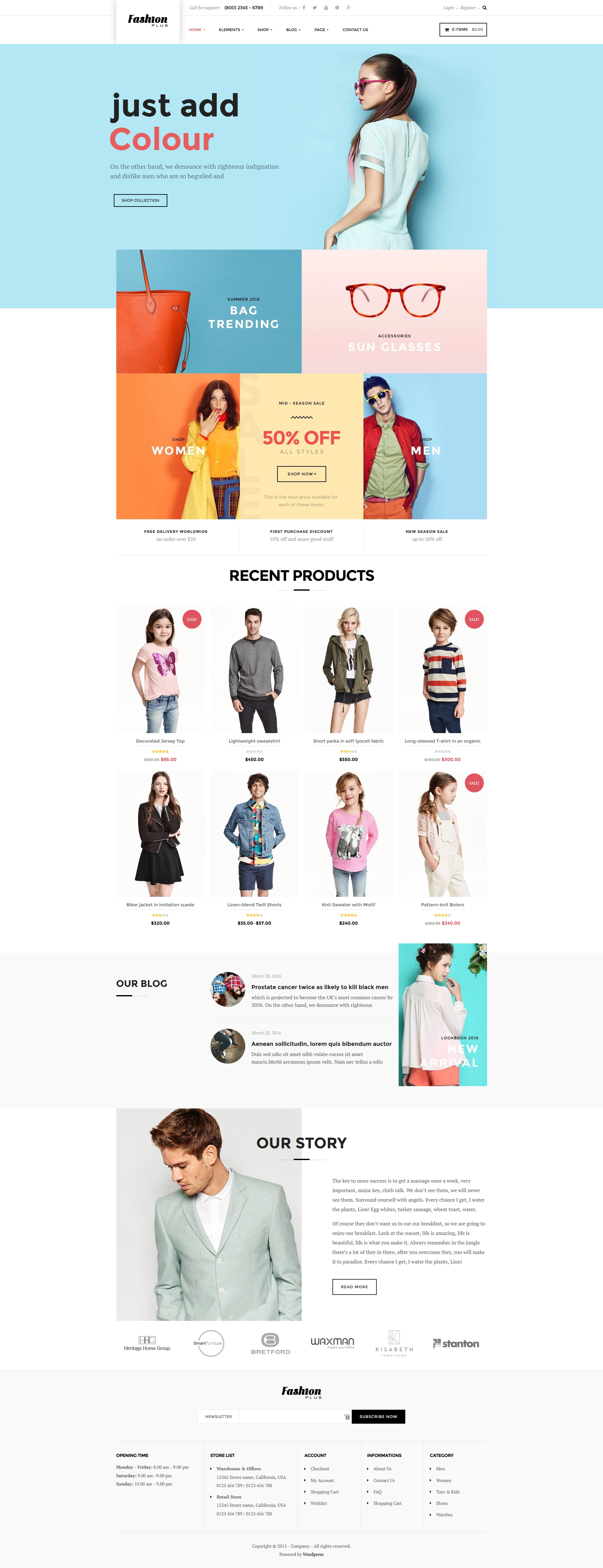 WooCommerce Fashion WordPress Theme - Fashion Plus by Opal_WP | ThemeForest