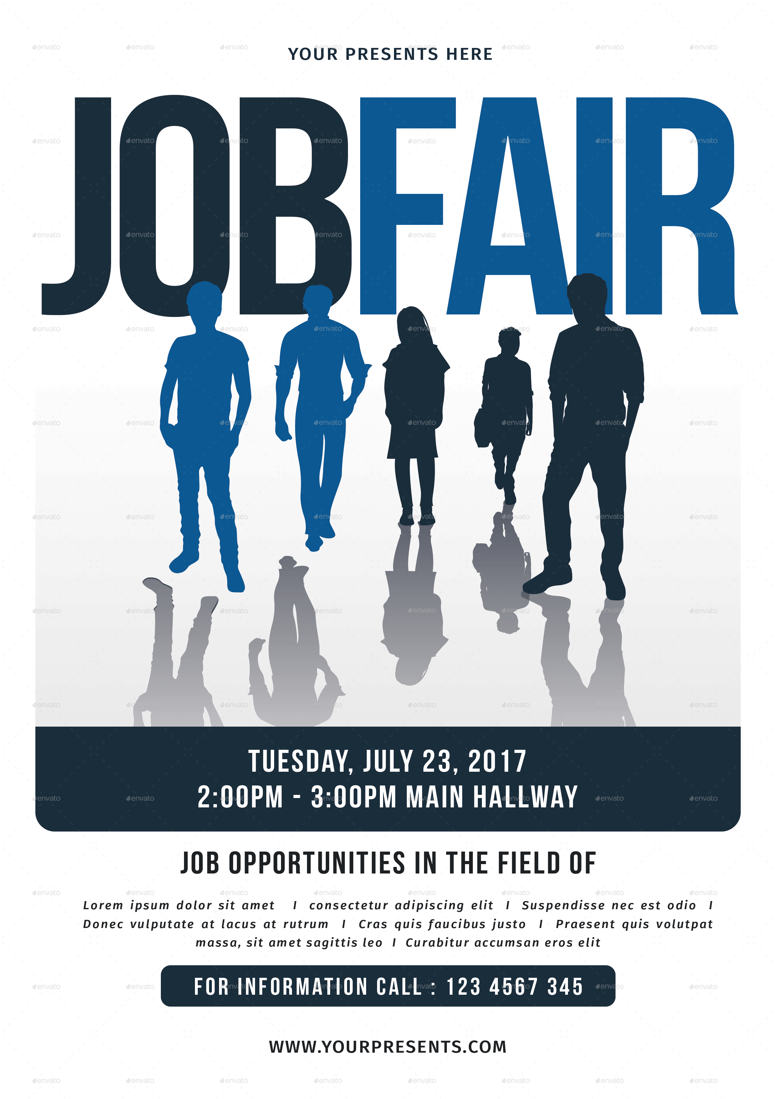 Job Fair Flyer by lilynthesweetpea  GraphicRiver Pertaining To Job Fair Flyer Template