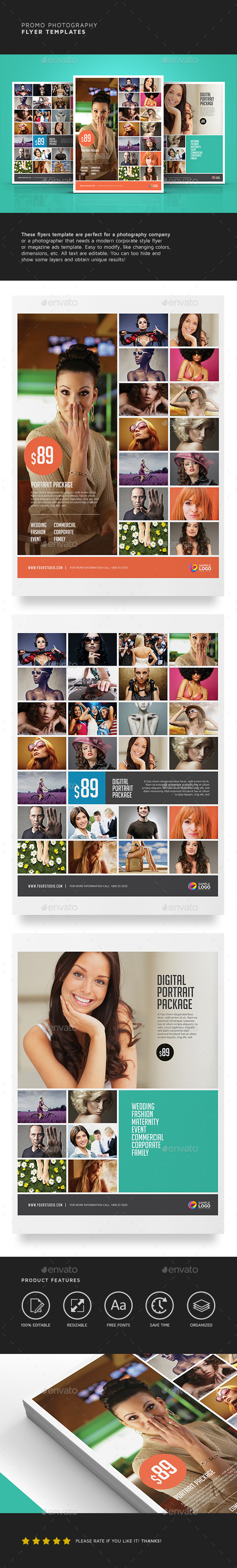 Promo Photography Flyer Templates - Commerce Flyers