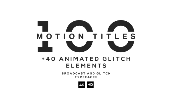 100 Motion Titles Video Displays template preview