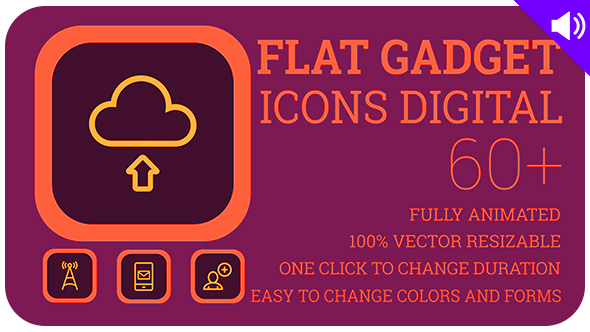 Flat Gadget Icons / Icon Pack / Digital