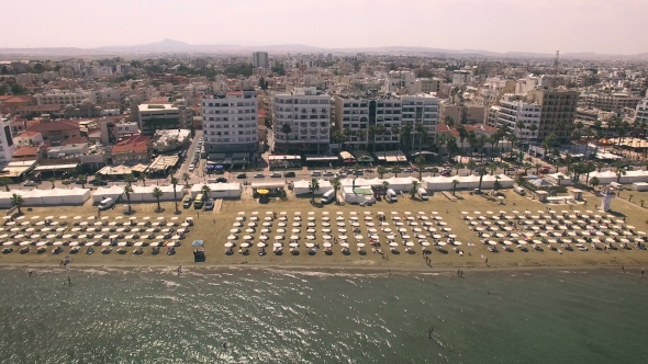 Aerial View Of Beach In Larnaca alt