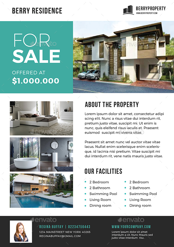 Real Estate Flyer, Print Templates | GraphicRiver