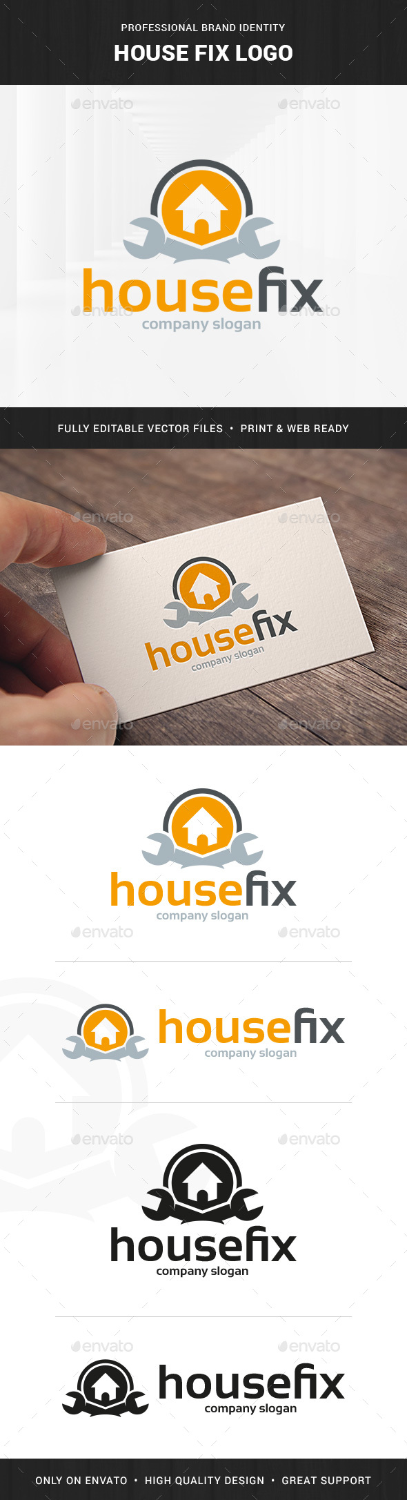 House Fix Logo Template - Buildings Logo Templates