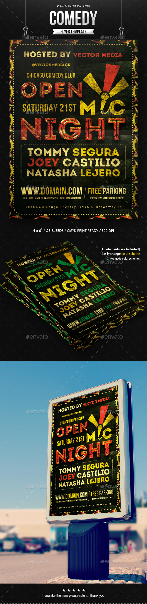 Comedy Club Graphics Designs Templates From Graphicriver