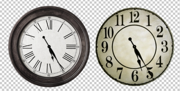 Two Antique Clocks Timelapse