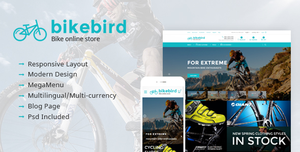 BikeBird - Responsive Bike Store Magento theme - Entertainment Magento