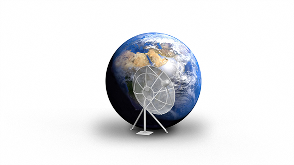 Satellite Antenna And Earth Globe