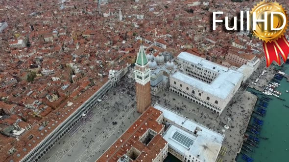Aerial View of Venice, st Mark's Square