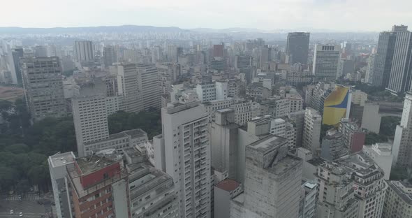 Buildings in Sao Paulo by drone