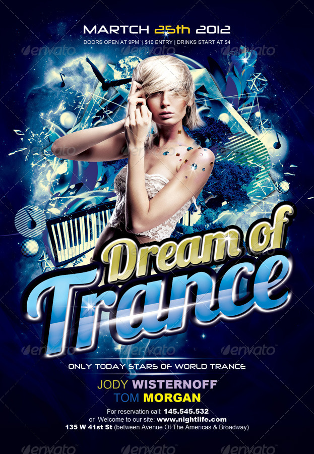 Dream of Trance Flyer/Poster Template, Print Templates | GraphicRiver