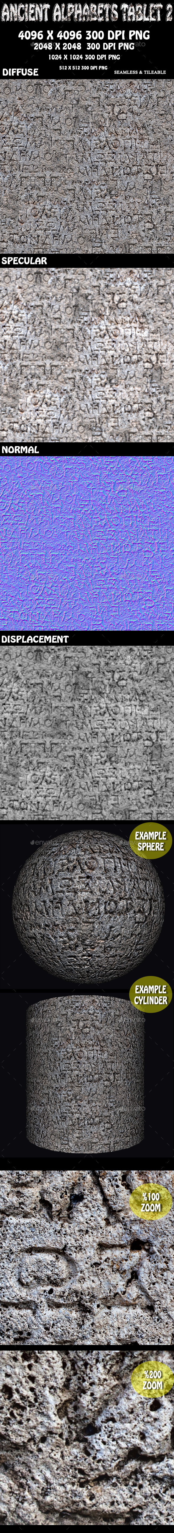 Ancient Alphabet Tablet - 3Docean 16929108