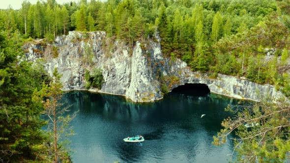 Marble Canyon Ruskeala in Karelia, Russia