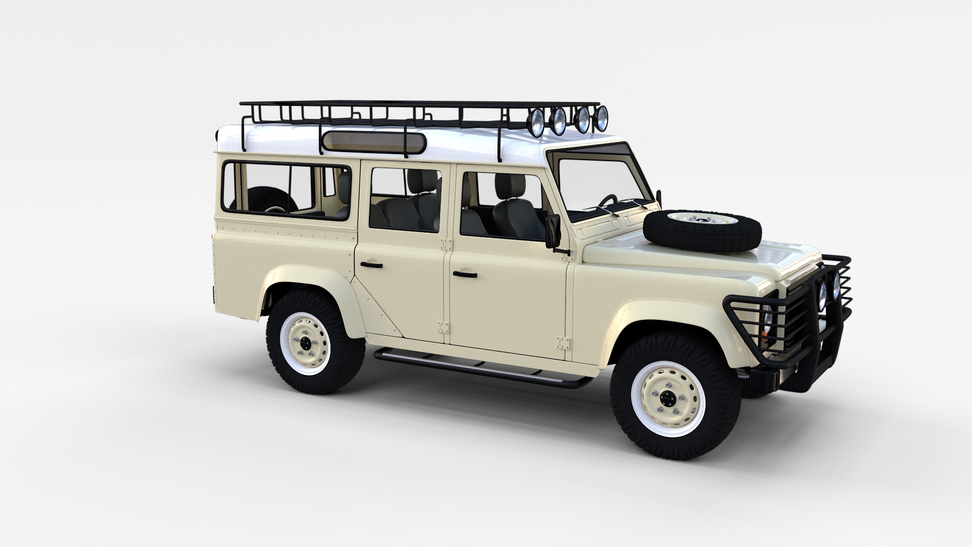 Land Rover Defender 110 Station Wagon w interior rev by