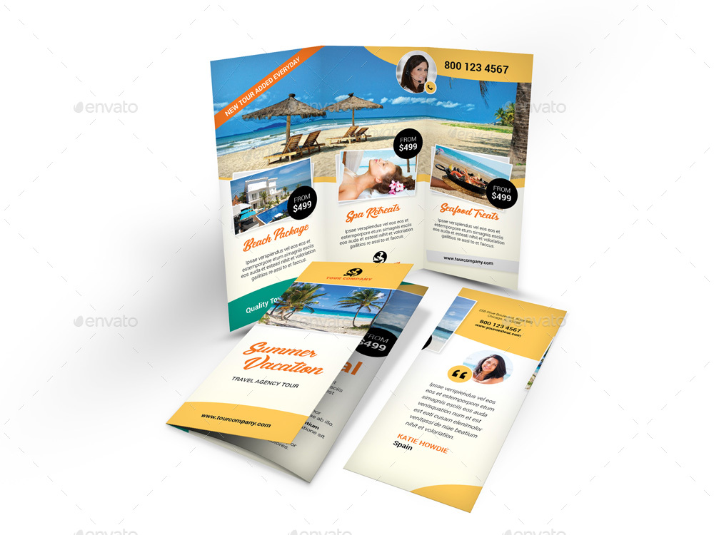 Vacation Tour Trifold Brochure, Print Templates | GraphicRiver