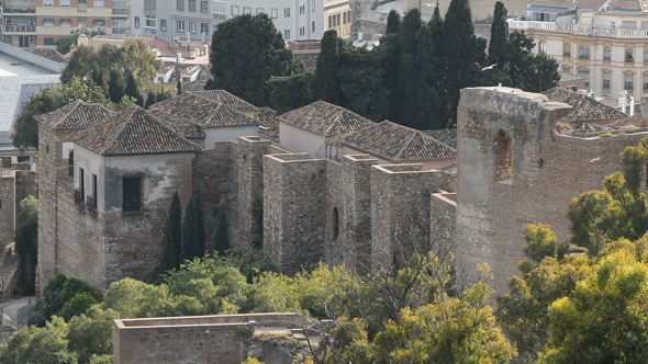 Nazari Moorish Castle Walls at Sunset alt