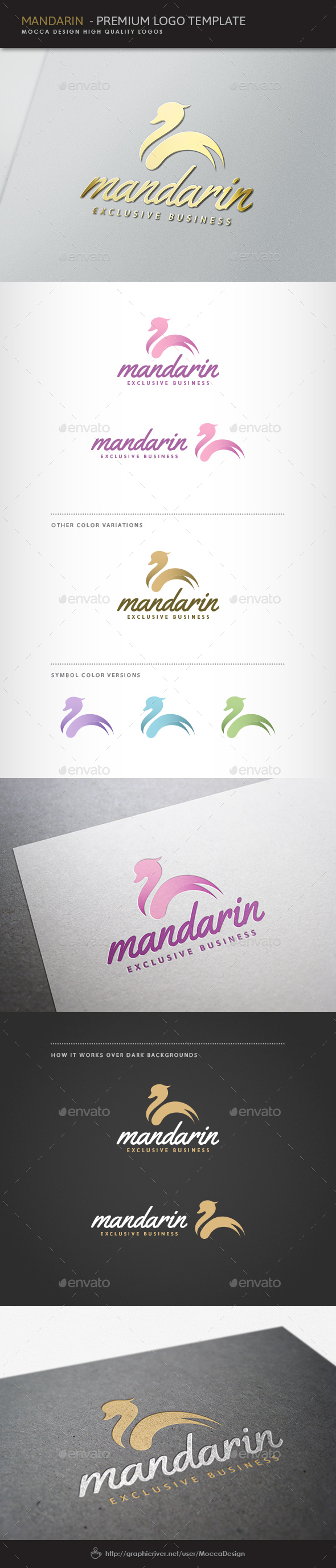 Mandarin Logo - Animals Logo Templates