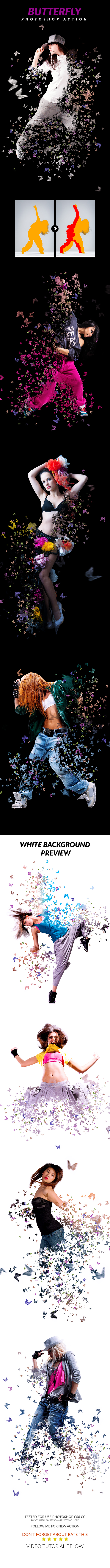 Butterfly Photoshop Action - Photo Effects Actions