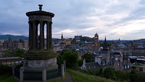  Of Sunset Over Edinburgh, Scotland