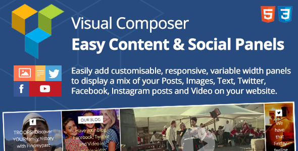 Easy Content & Social Panels for Visual Composer - CodeCanyon Item for Sale
