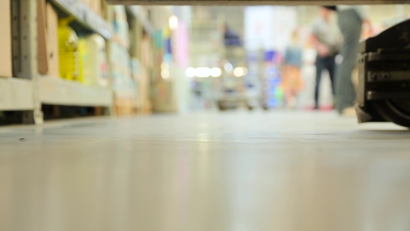 Pallets With Goods Falls On The Floor