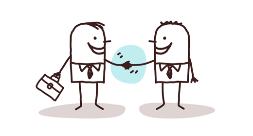 Cartoon characters with color spots