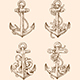 Set of Vintage Anchors, Vectors | GraphicRiver