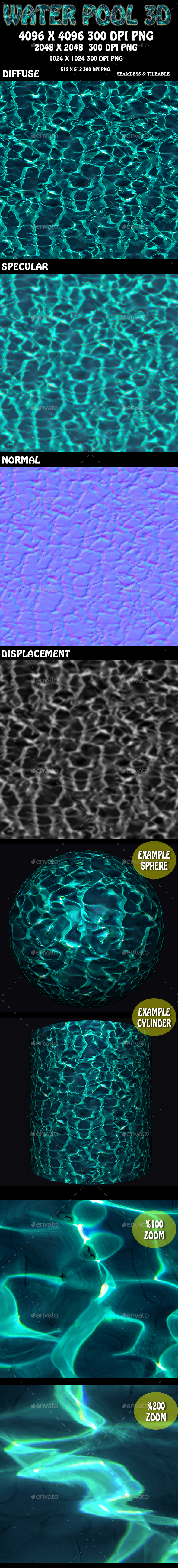 Water Pool3D Texture - 3Docean 16972481
