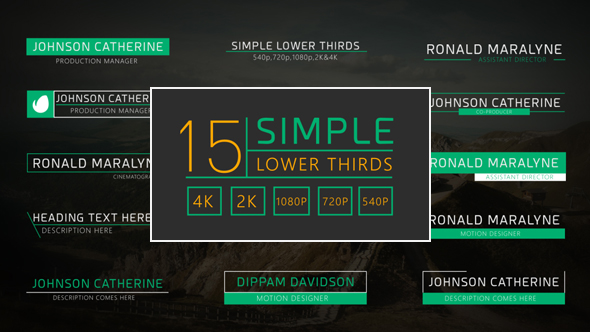 15 Simple Lower Thirds