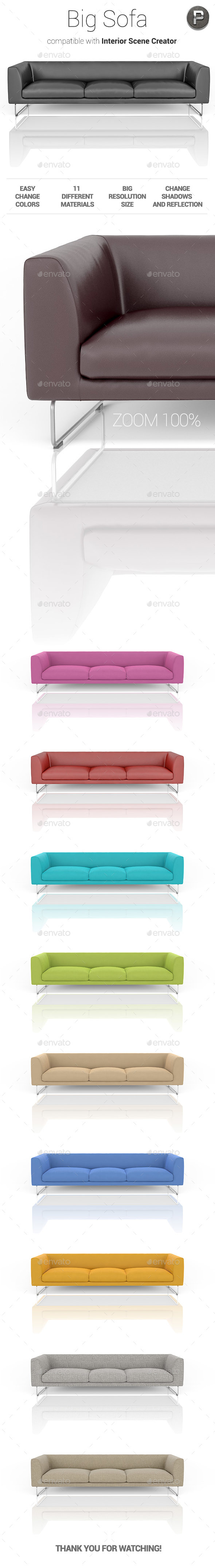 Big Sofa - Isolated 3D Render - Objects 3D Renders