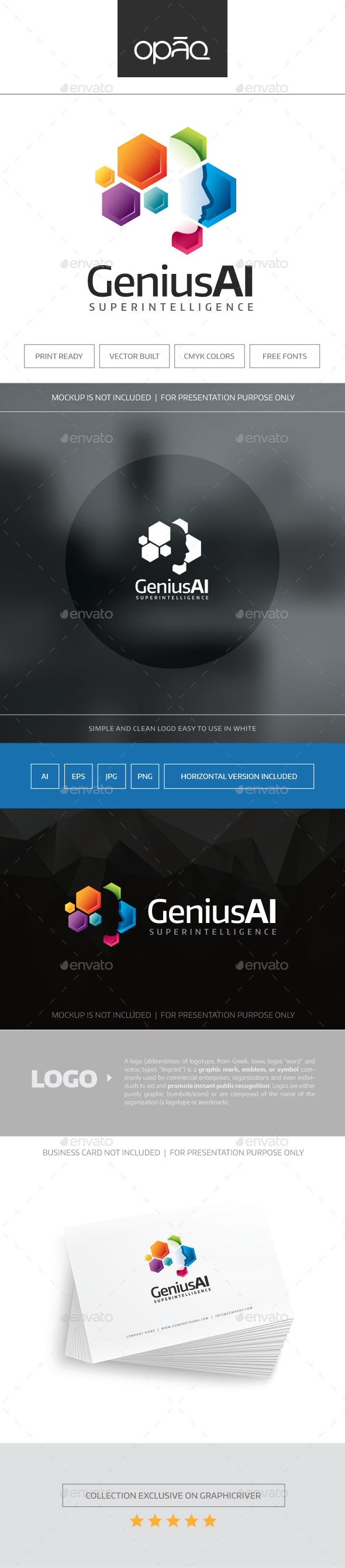GeniusAI Logo - Humans Logo Templates