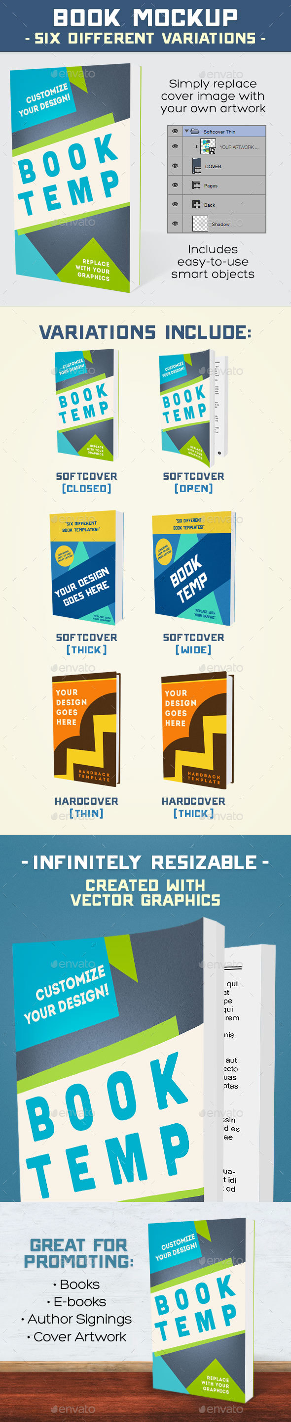 Book Mockup PSD - Books Print
