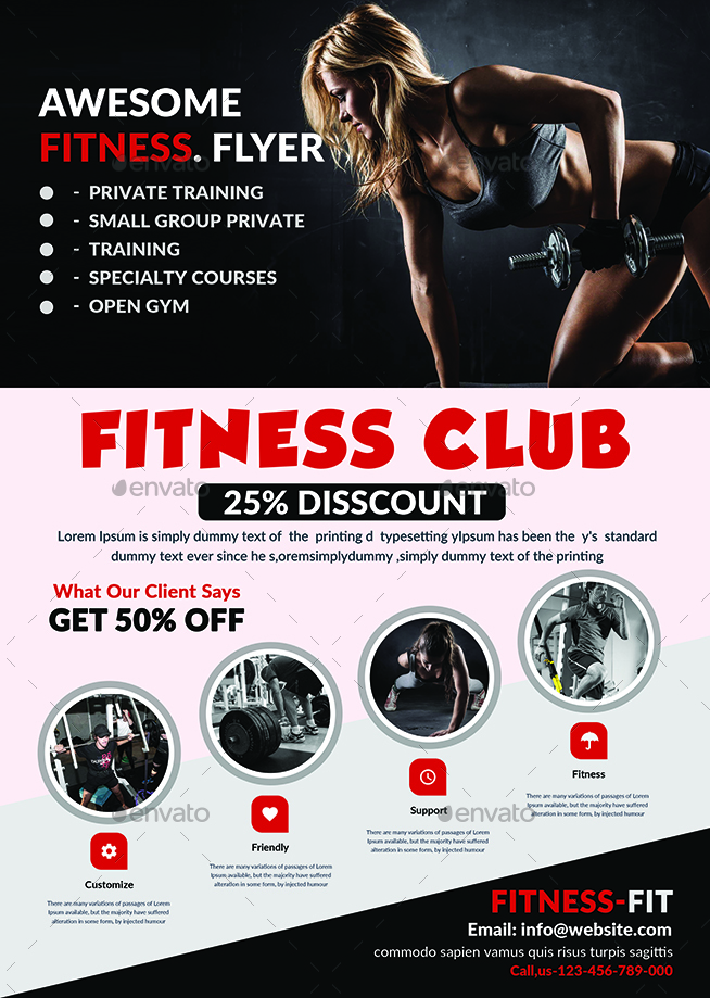 Health, Sports, Fitness Flyers Bundle, Print Templates | GraphicRiver