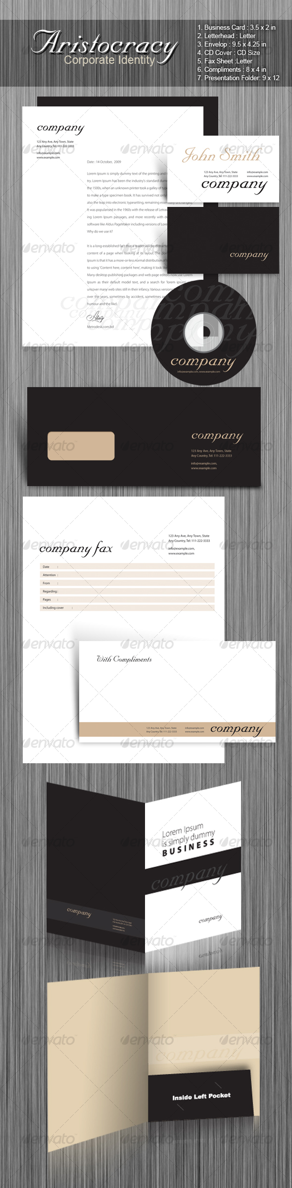 Aristocracy Corporate Identity - Stationery Print Templates