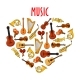 Heart with Classical Musical Instruments Symbol, Vectors | GraphicRiver
