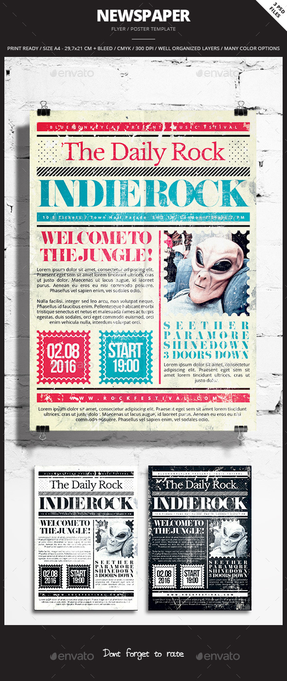 Newspaper Flyer / Poster 4 - Events Flyers