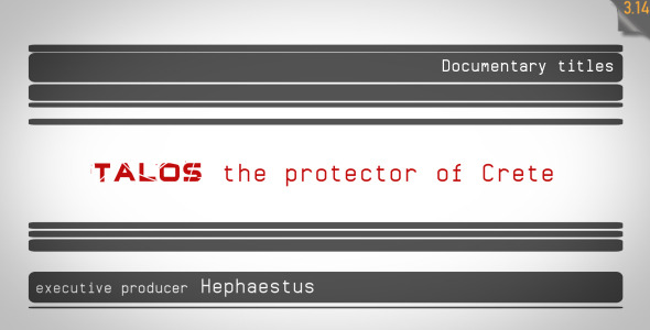 Talos Documentary Opening & Closing Credits