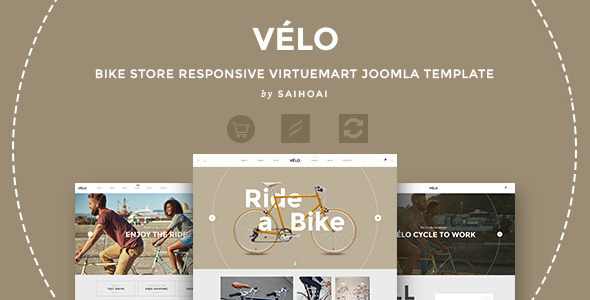Velo - Bike Store Responsive VirtueMart Template - VirtueMart Joomla