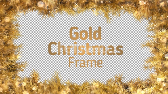 Gold Christmas Frame