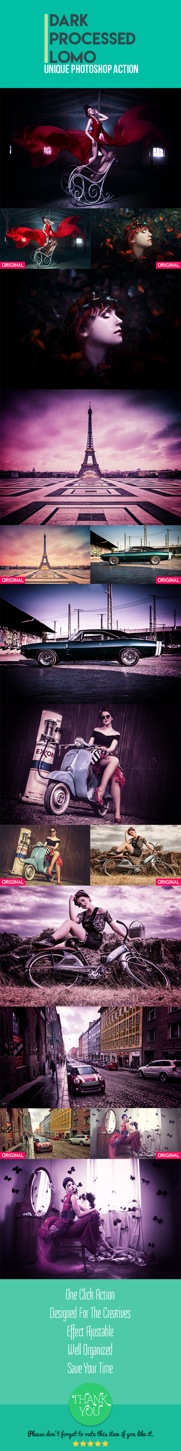 Dark Processed Lomo - Photo Effects Actions