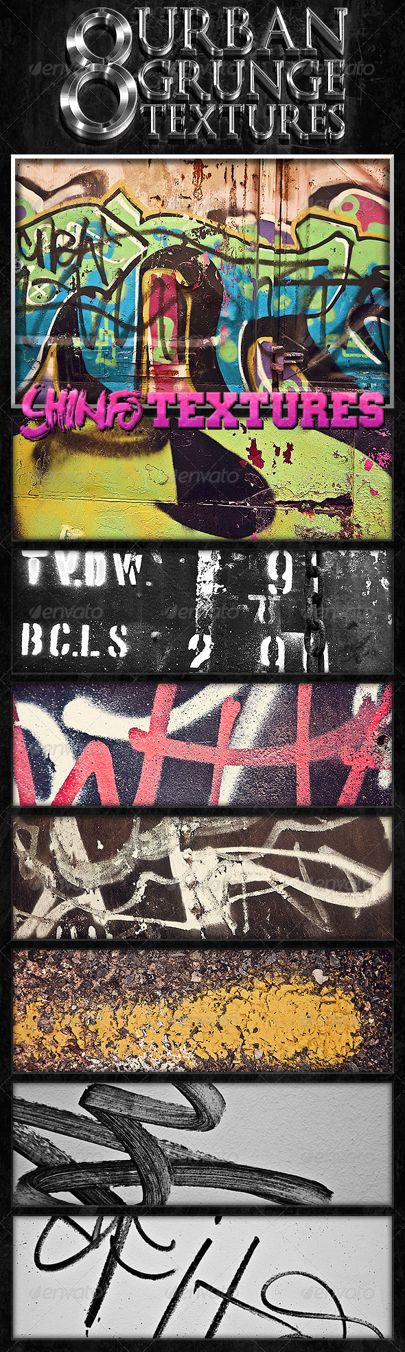 8 Urban Grunge Textures - Abstract Textures