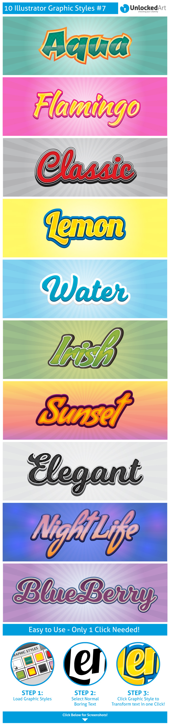 Custom Graphic Styles 7 - Styles Illustrator