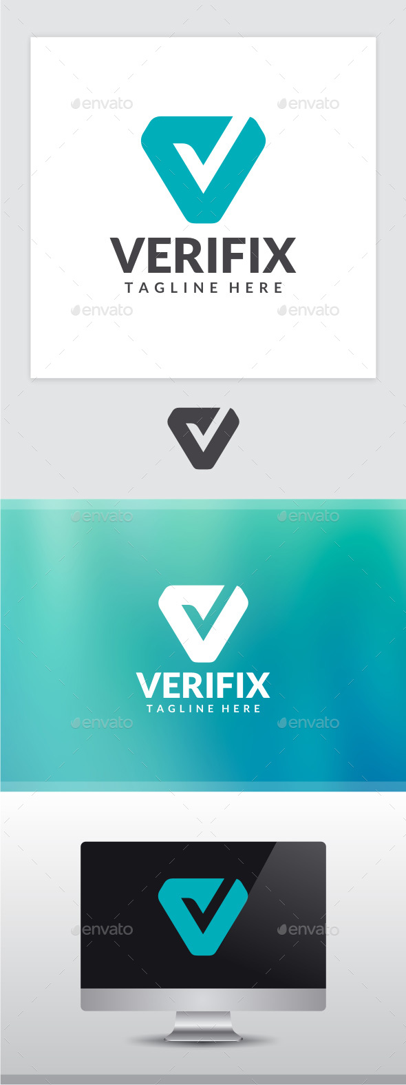 Verifix - Letter V Logo - Letters Logo Templates