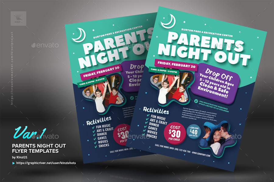 Parents Night Out Flyer Template Free