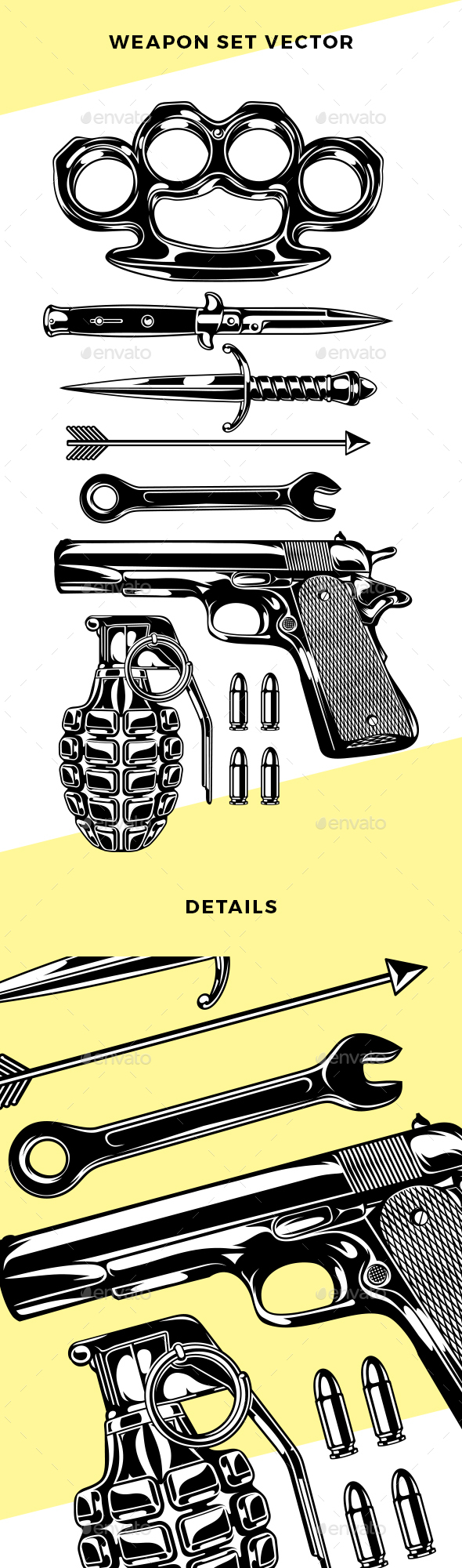 Weapon Set Vector Illustration - Miscellaneous Characters